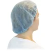 Safety Zone® Blue 24" Latex Free Synthetic Bouffant Caps - Case of 1000