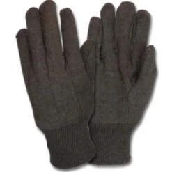 Safety Zone® Brown Jersey Clute-Cut Knit Wrist Gloves - Case of 300 Pairs