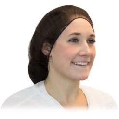 Safety Zone® Brown Polyester Hair Nets (18" - 27" Sizes Available) - Case of 1000