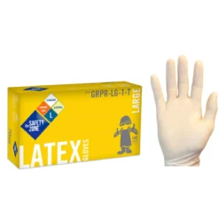 Safety Zone® Disposable 5 Mil White Latex Powder-Free Gloves (S - 2X Sizes Available) - Case of 1000