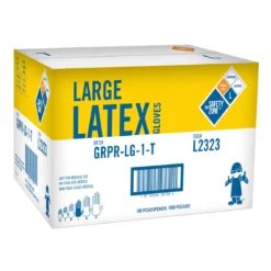 Safety Zone® Disposable 5 Mil White Latex Powder-Free Gloves (S - 2X Sizes Available) - Case of 1000