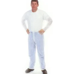 Safety Zone® Polypropylene Disposable White Coveralls (M - 5XL Sizes Available) - Case of 25