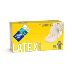 Safety Zone® White Disposable 5.0 Mil Powdered Latex Gloves (S - XL Sizes Available) - Case of 1000