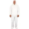 Safety Zone® White Flood Restoration Disposable Coveralls (L - 5XL Sizes Available) - Case of 25