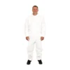 Safety Zone® White SMS Coveralls w/ Elastic Wrists & Ankles - Case of 25