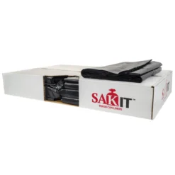 Sak-It™ 12 - 16 Gallon Black Low Density Flat Pack Garbage Bags (24" x 32" | 1.1 Mil) - Case of 500