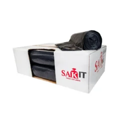 Sak-It™ 56 Gallon Black Low Density Coreless Trash Can Liners (43" x 48" | 1.5 Mil) - Case of 100