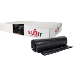 Sak-It™ 60 Gallon Black Low Density Coreless Trash Can Liners (38" x 58" | 1.5 Mil) - Case of 100