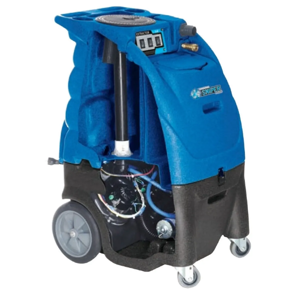 Sandia Sniper 0 - 300 PSI Adjustable Pump Heated 12 Gallon Carpet Extractor w/ Dual 3-Stage Vac Motors (12" Wand & 25' Hose Sold Separately)