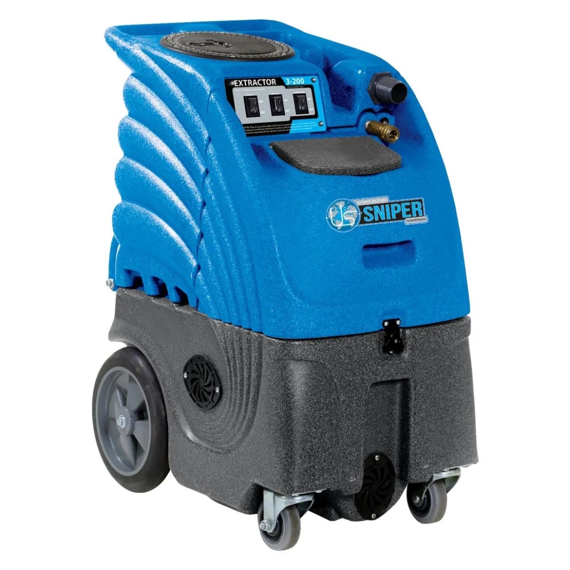 Sandia Sniper 400 - 1200 PSI Adjustable Pump Carpet Extractor & Hard Surface Cleaner w/ 25' Vac Hose & 50' Auto-Fill / Auto-Dump Hoses
