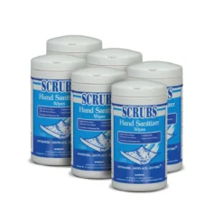 Scrubs® Floral Scent Hand Sanitizing Wipes (6" x 8" | 85 Wipe Canisters) - Case of 6