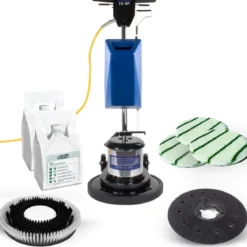 Trusted Clean Basic Carpet Scrubbing Package w/ 17" Floor Buffer, Carpet Brush & Bonnets