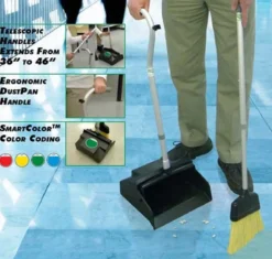 Unger® Telescoping Dust Pan & 12" Broom Combo