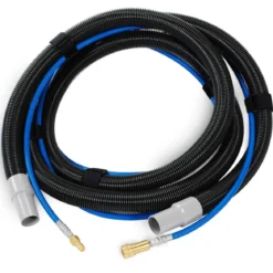 25' Vacuum Hose & Solution Line Set (1.5" Hose, 3/8" Line & 1/4" Quick Connects) for EDIC Carpet Extractors - 3000 PSI Max
