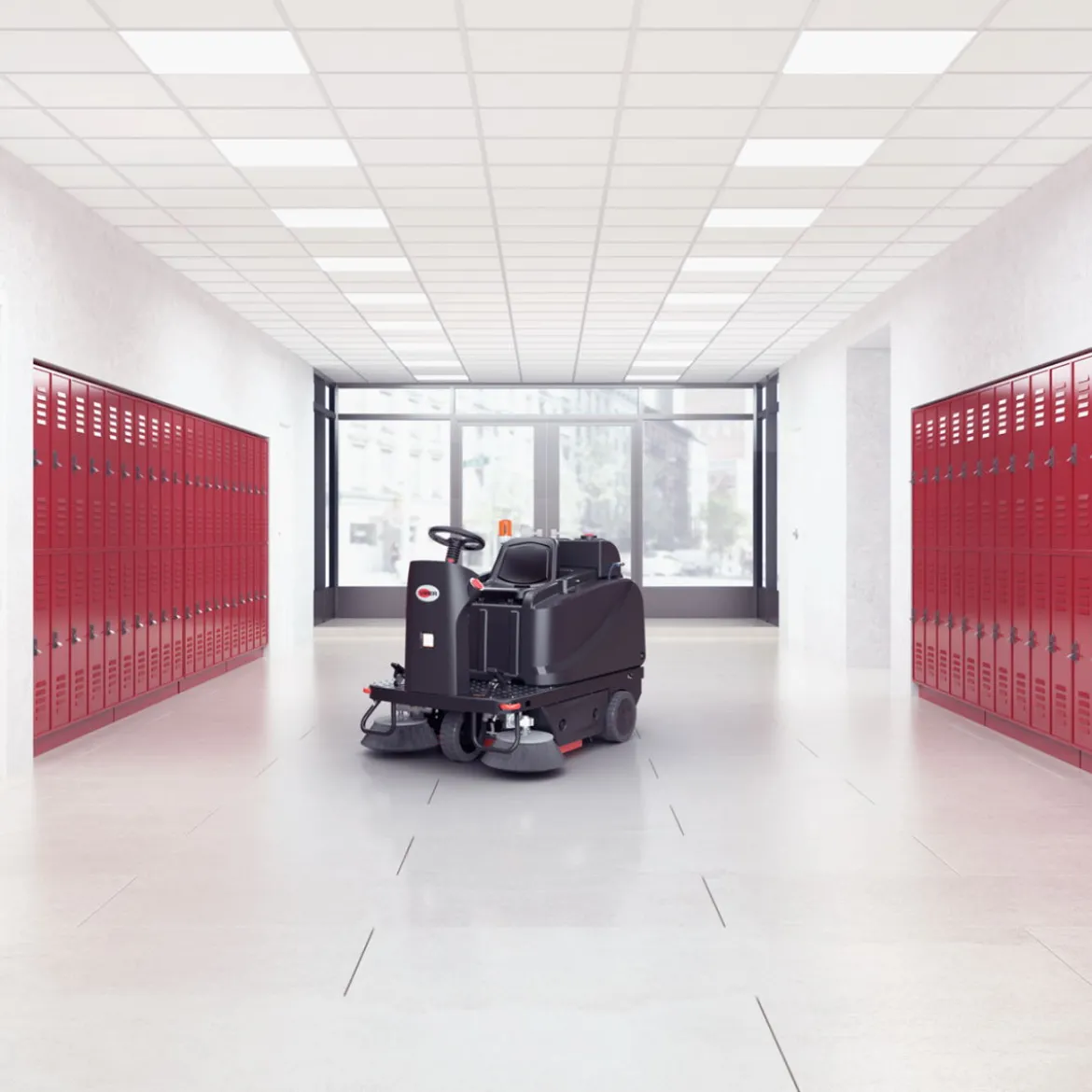 Viper ROS1300 Rider Floor Sweeper w/ Dust Control - 53" Sweeping Path