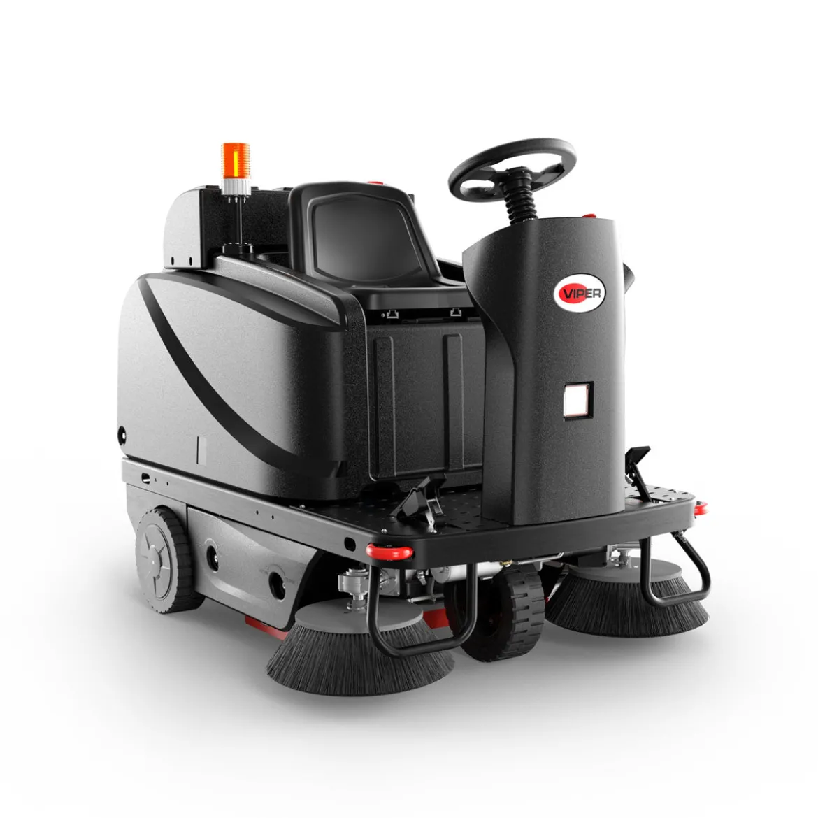 Viper ROS1300 Rider Floor Sweeper w/ Dust Control - 53" Sweeping Path
