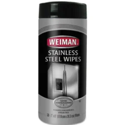 Weiman Stainless Steel Wipes (30 Wipes per Canister) - Case of 4