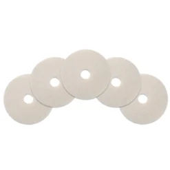 10" White Floor Polishing & Buffing Pads - Case of 5