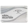 White Marble Deodorant Bar Soap (2.5 oz Indiviudally Wrapped Bars) - Case of 200