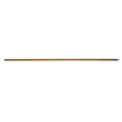 60" Wood Threaded Deck Scrub Broom Handle (15/16" Diameter) - Case of 12