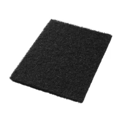 12" x 18" Black Rectangular Floor Stripping Pads - Case of 5