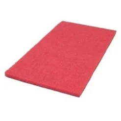 14" x 20" Red Rectangular Floor Buffing Pads - Case of 5