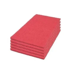 14" x 20" Red Rectangular Floor Buffing Pads - Case of 5