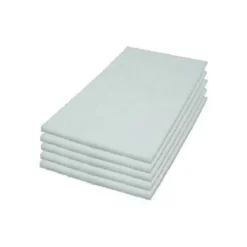 14" x 24" White Rectangular Polishing & Buffing Pads - Case of 5
