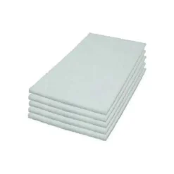 12" x 18" White Square Floor Buffing & Scrubbing Pads - Case of 5
