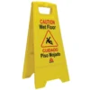 Yellow 2-Sided Wet Floor Sign (Bilingual - English & Spanish)