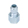 3/8" Zinc-Plated Steel Male Quick Connect Plug Coupler w/ Female Pipe Thread (FPT)