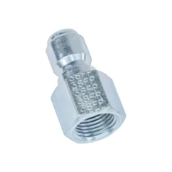 3/8" Zinc-Plated Steel Male Quick Connect Plug Coupler w/ Female Pipe Thread (FPT)